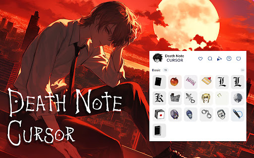 Death Note Cursor Custom Anime Cursor for Chrome  from Chrome web store to be run with OffiDocs Chromium online