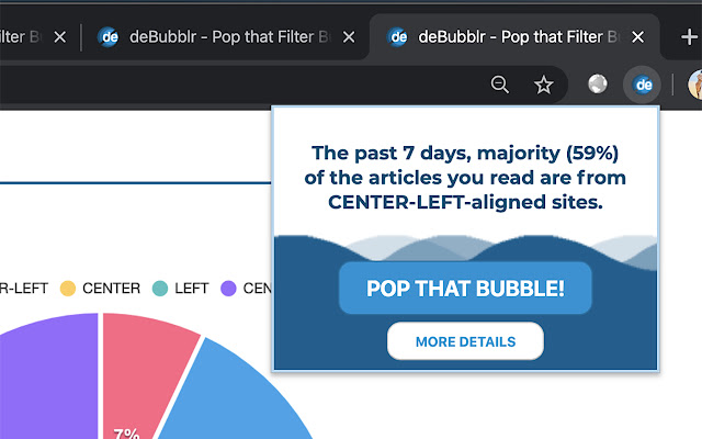 deBubblr  from Chrome web store to be run with OffiDocs Chromium online