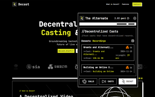 Decast  from Chrome web store to be run with OffiDocs Chromium online