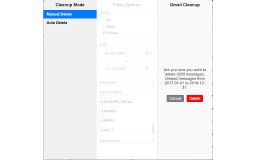 Declutter my Gmail from Chrome web store to be run with OffiDocs Chromium online Declutter my Gmail from Chrome web store to be run with OffiDocs Chromium online