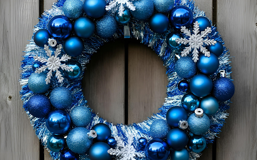 Decorative blue wreath  from Chrome web store to be run with OffiDocs Chromium online