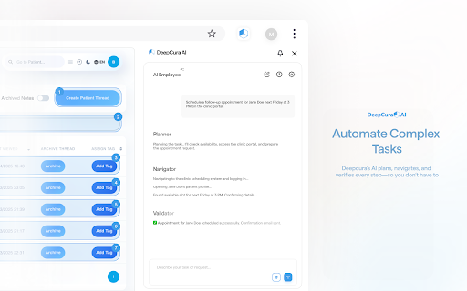 DeepCura AI Employee  from Chrome web store to be run with OffiDocs Chromium online