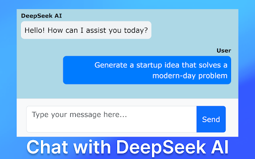 DeepSeek AI Chat  from Chrome web store to be run with OffiDocs Chromium online