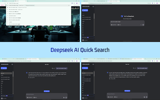 Deepseek AI Quick Search  from Chrome web store to be run with OffiDocs Chromium online