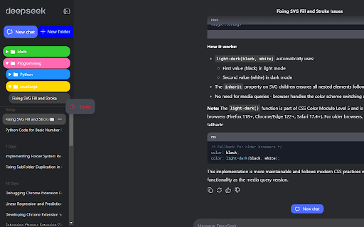 DeepSeek folders for chats DeepSeekSuper from Chrome web store to be run with OffiDocs Chromium online DeepSeek folders for chats DeepSeekSuper from Chrome web store to be run with OffiDocs Chromium online