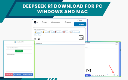 DeepSeek R1 Download For PC, Windows and Mac  from Chrome web store to be run with OffiDocs Chromium online