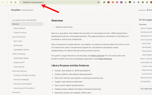 DeepWiki GitHub Redirector  from Chrome web store to be run with OffiDocs Chromium online