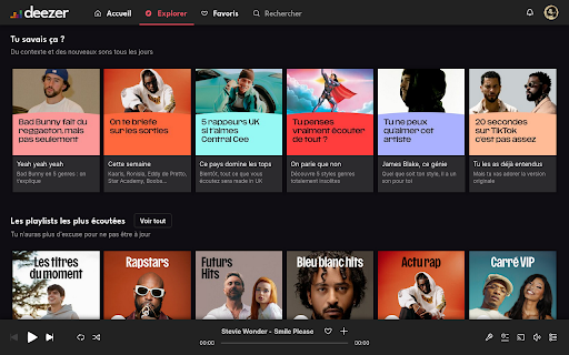 Deezer Reborn  from Chrome web store to be run with OffiDocs Chromium online
