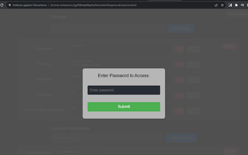 Defense against Distractions  from Chrome web store to be run with OffiDocs Chromium online