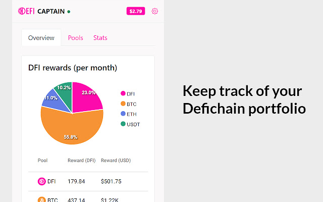 Defichain Captain  from Chrome web store to be run with OffiDocs Chromium online