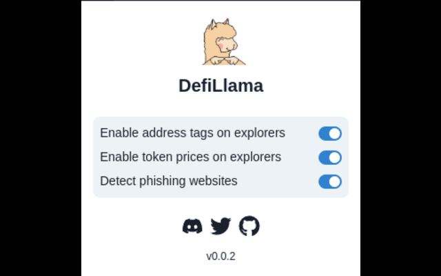 DefiLlama  from Chrome web store to be run with OffiDocs Chromium online