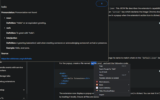 Define It (find the definition of any word)  from Chrome web store to be run with OffiDocs Chromium online