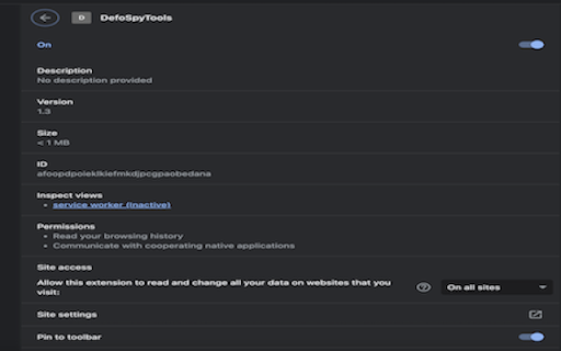 DefoSpyTools  from Chrome web store to be run with OffiDocs Chromium online