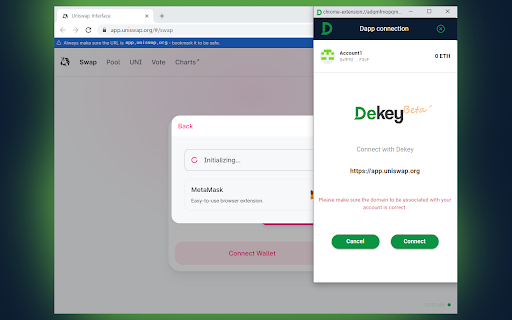 Dekey  from Chrome web store to be run with OffiDocs Chromium online