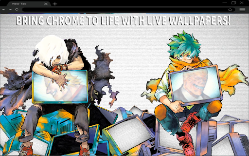 Deku and Shigaraki Anime Live Wallpaper  from Chrome web store to be run with OffiDocs Chromium online