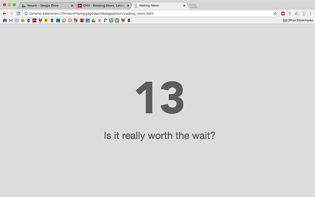 Delayed Gratification  from Chrome web store to be run with OffiDocs Chromium online