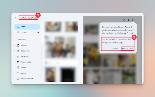 Delete all Google Photos (One click)—Chrome Extension  from Chrome web store to be run with OffiDocs Chromium online