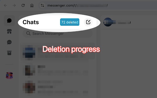 Delete All Messenger Messages Facebook compatible  from Chrome web store to be run with OffiDocs Chromium online