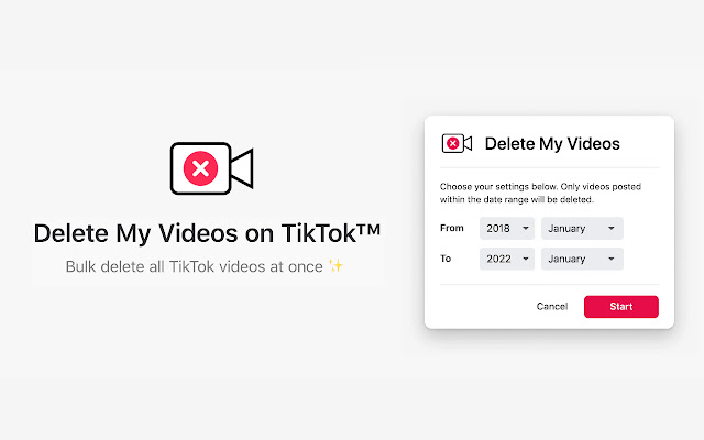 Delete All My Videos on TikTok™  from Chrome web store to be run with OffiDocs Chromium online