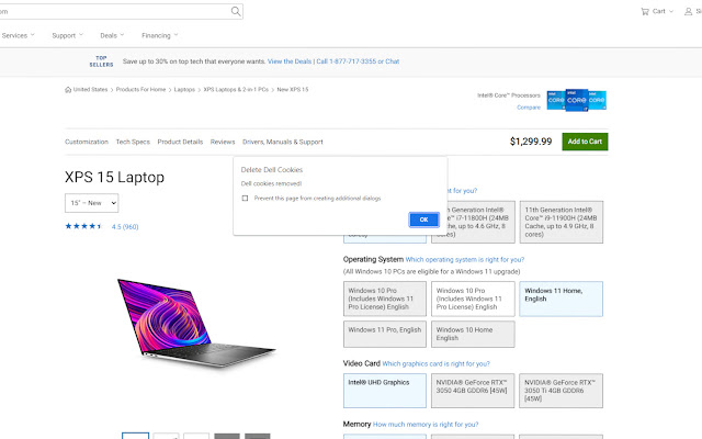 Delete Dell Cookies  from Chrome web store to be run with OffiDocs Chromium online