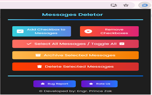 Delete Facebook Messages Pro  from Chrome web store to be run with OffiDocs Chromium online