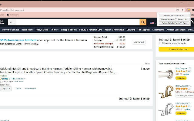 Delete Shopping Cart  from Chrome web store to be run with OffiDocs Chromium online