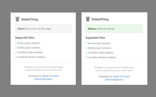 DeleteThing  from Chrome web store to be run with OffiDocs Chromium online