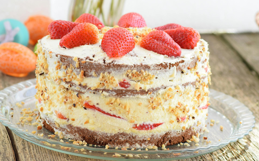 Delicious Fresh Strawberry Cake  from Chrome web store to be run with OffiDocs Chromium online
