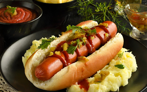Delicious sausage bread and sauce  from Chrome web store to be run with OffiDocs Chromium online
