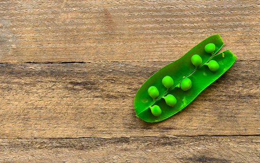 Delicious young peas  from Chrome web store to be run with OffiDocs Chromium online