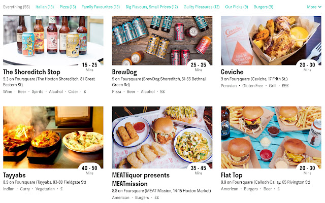 Deliverate (Foursquare ratings for Deliveroo)  from Chrome web store to be run with OffiDocs Chromium online