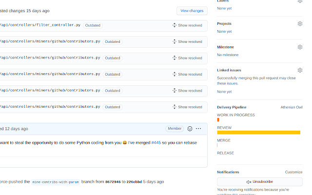 Delivery Pipeline Metrics for GitHub  from Chrome web store to be run with OffiDocs Chromium online