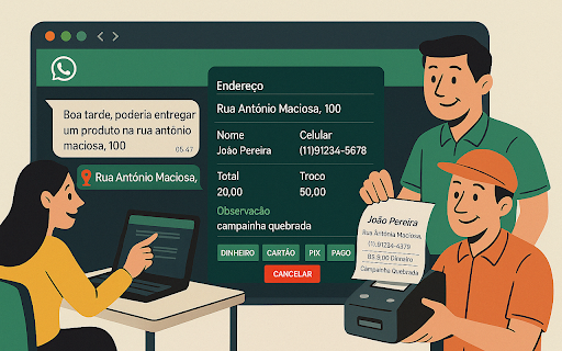 Delivery Tag for Whatsapp Web  from Chrome web store to be run with OffiDocs Chromium online