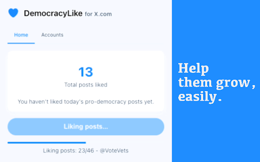 DemocracyLike  from Chrome web store to be run with OffiDocs Chromium online