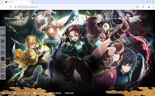 Demon Slayer Kimetsu no Yaiba Wallpaper  from Chrome web store to be run with OffiDocs Chromium online