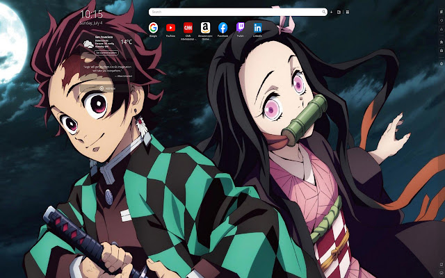 Demon Slayer Tanjiro Wallpapers New Tab  from Chrome web store to be run with OffiDocs Chromium online