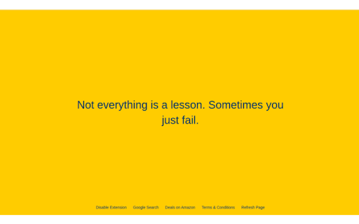 Demotivational Quote on New Tab  from Chrome web store to be run with OffiDocs Chromium online