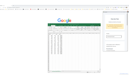 DendroTab  from Chrome web store to be run with OffiDocs Chromium online