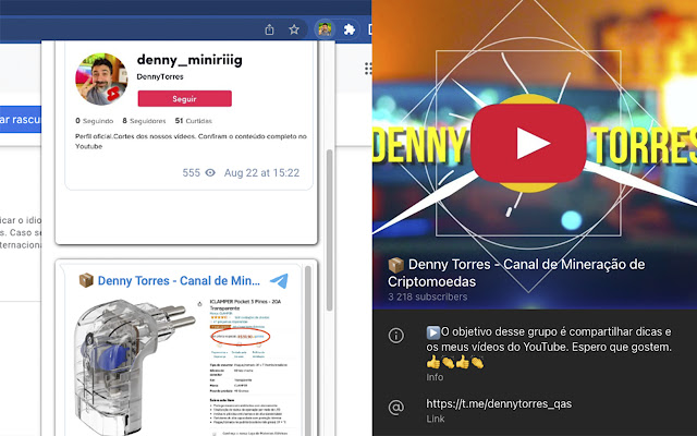 Denny Torres notificações  from Chrome web store to be run with OffiDocs Chromium online