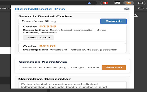 DentalCode Pro  from Chrome web store to be run with OffiDocs Chromium online