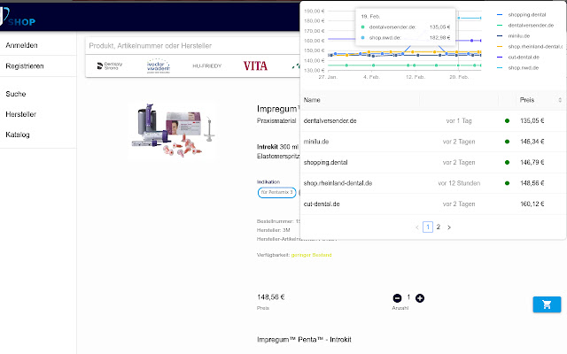 DentalMarket watch Germany  from Chrome web store to be run with OffiDocs Chromium online