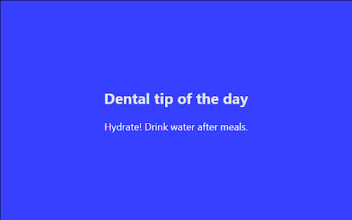 Dental tip of the day from Chrome web store to be run with OffiDocs Chromium online Dental tip of the day from Chrome web store to be run with OffiDocs Chromium online