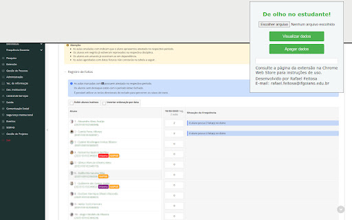 De olho no estudante! from Chrome web store to be run with OffiDocs Chromium online De olho no estudante! from Chrome web store to be run with OffiDocs Chromium online