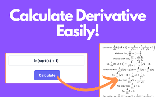Derivative Calculator  from Chrome web store to be run with OffiDocs Chromium online