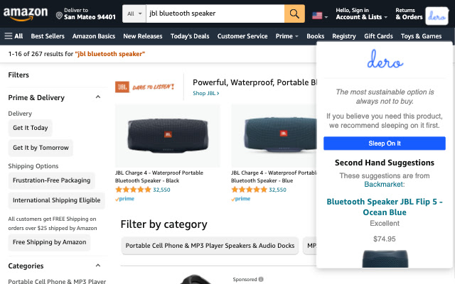 Dero Buy Less Or Secondhand  from Chrome web store to be run with OffiDocs Chromium online