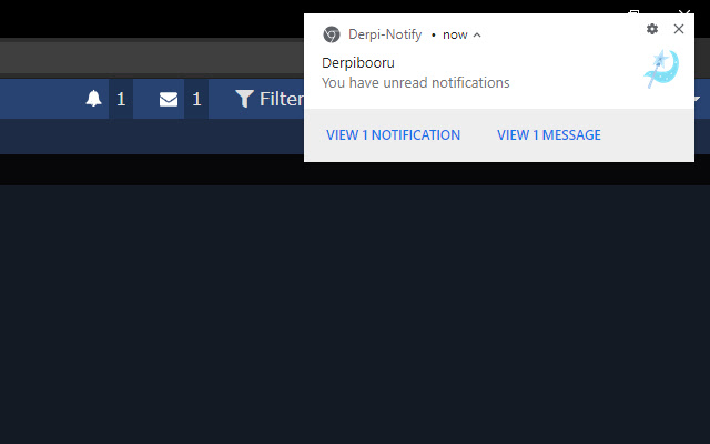 Derpi Notify  from Chrome web store to be run with OffiDocs Chromium online