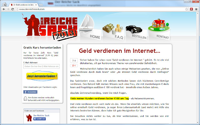 Der Reiche Sack  from Chrome web store to be run with OffiDocs Chromium online