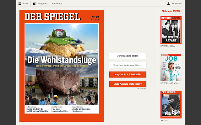 DER SPIEGEL  from Chrome web store to be run with OffiDocs Chromium online
