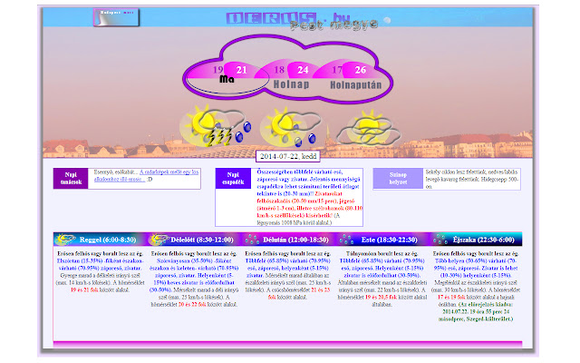 Derus.hu napszakok  from Chrome web store to be run with OffiDocs Chromium online