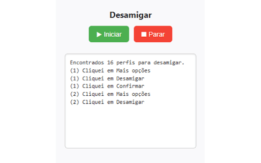 Desamigar Automático Facebook Friend Remover  from Chrome web store to be run with OffiDocs Chromium online